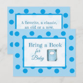 赤ちゃんシャワーカードベビー用の本を持って来る インビテーションポストカード (正面/裏面)