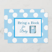 赤ちゃんシャワーカードベビー用の本を持って来る インビテーションポストカード (正面/裏面)