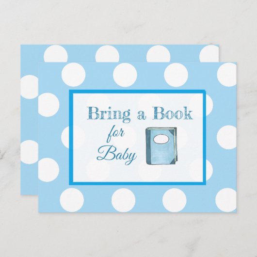 赤ちゃんシャワーカードベビー用の本を持って来る インビテーションポストカード (正面/裏面)