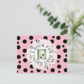 赤ちゃんシャワーカードベビー用の本を持って来る インビテーションポストカード (スタンド正面)