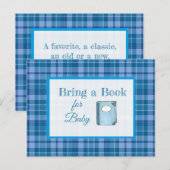 赤ちゃんシャワーカードベビー用の本を持って来る インビテーションポストカード (正面/裏面)