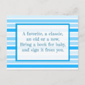 赤ちゃんシャワーカードベビー用の本を持って来る インビテーションポストカード (裏面)