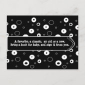 赤ちゃんシャワーカードベビー用の本を持って来る インビテーションポストカード (裏面)