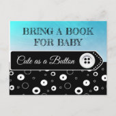 赤ちゃんシャワーカードベビー用の本を持って来る インビテーションポストカード (正面)