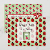 赤ちゃんシャワーカードベビー用の本を持って来る インビテーションポストカード (正面/裏面)