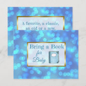 赤ちゃんシャワーカードベビー用の本を持って来る インビテーションポストカード (正面/裏面)