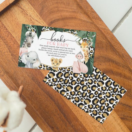 赤ちゃんシャワーカード用の野生動物の本 エンクロージャーカード