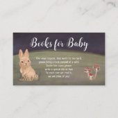赤ちゃんシャワーカード用の魅惑されたウッドランドの本 エンクロージャーカード (正面)