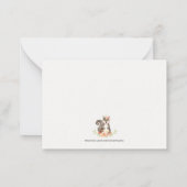 赤ちゃんシャワーカード用ウッドランドブック ノートカード (裏面)