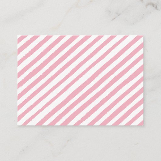 赤ちゃんシャワーカード用ピンクマグノリアフローラブック エンクロージャーカード (裏面)