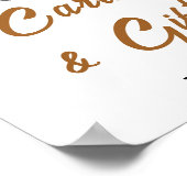 赤ちゃんシャワーカード&ギフトサインを待つ ポスター (角)