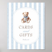 赤ちゃんシャワーカード&ギフトサインを待つ ポスター (正面)