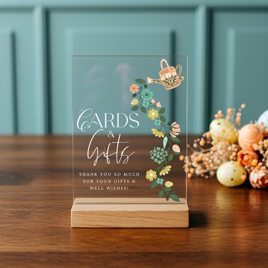 赤ちゃんシャワーカード&ギフト春フローライースター アクリルサイン