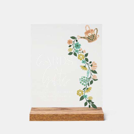 赤ちゃんシャワーカード&ギフト春フローライースター アクリルサイン (正面)