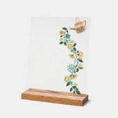 赤ちゃんシャワーカード&ギフト春フローライースター アクリルサイン (傾斜)