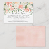 赤ちゃんシャワーカード | 甘い花模様ブックリクエスト エンクロージャーカード (正面/裏面)