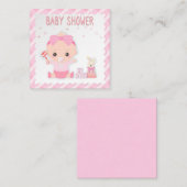 赤ちゃんシャワーカード、赤ちゃん女の子、おもちゃ。グリーティングカード エンクロージャーカード (正面/裏面)
