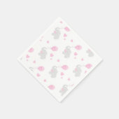 赤ちゃんシャワーガールエレファントバルーン紙ナプキン スタンダードカクテルナプキン (角)