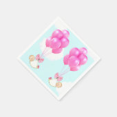 赤ちゃんシャワーガールツインズ スタンダードカクテルナプキン (角)