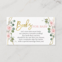 赤ちゃんシャワーガールピンクは本のエンクロージャカードを持って来る