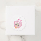 赤ちゃんシャワーガールピンクペンギン白 フェイバータグ (インサイチュ)