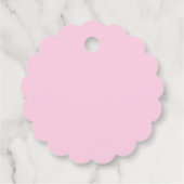 赤ちゃんシャワーガールピンクペンギン白 フェイバータグ (裏面)