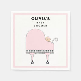 赤ちゃんシャワーガールピンク スタンダードカクテルナプキン