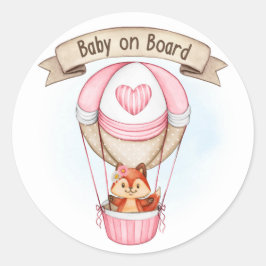 赤ちゃんシャワーガールピンク ラウンドシール