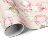 赤ちゃんシャワーガールピンク ラッピングペーパー (ロールコーナー)