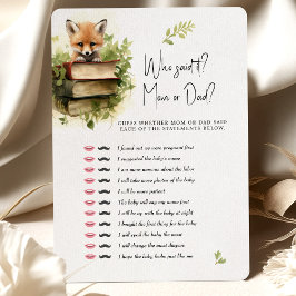 赤ちゃんシャワーキツネ誰が言ったの？ママかパパか？ 招待状