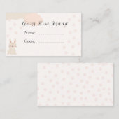 赤ちゃんシャワーキャンディ推測ゲームカード 名刺 (正面/裏面)