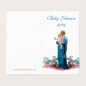 赤ちゃんシャワーキャンドルカトリック宗教祈りの言葉 名刺 (外部フラット)