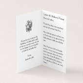 赤ちゃんシャワーキャンドルカトリック宗教祈りの言葉 名刺 (内部)