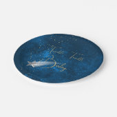 赤ちゃんシャワーキラキラ星 ペーパープレート (アングル)