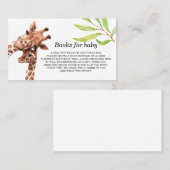 赤ちゃんシャワーキリン予約カード用の本 名刺 (正面/裏面)