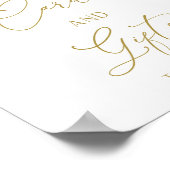 赤ちゃんシャワーギフトのサイン、カードとギフトポスター ポスター (角)