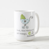 赤ちゃんシャワーギフトマグ コーヒーマグカップ (正面右)