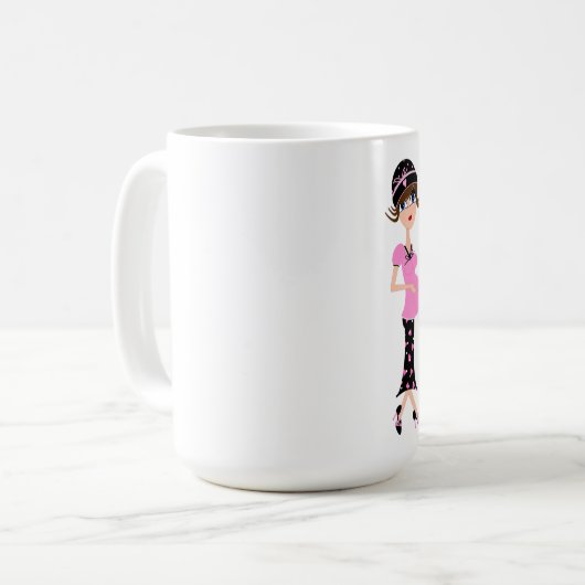 赤ちゃんシャワーギフトマグ コーヒーマグカップ (正面左)