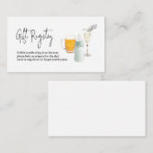 赤ちゃんシャワーギフトレジストリーのバブルとブローズ エンクロージャーカード (正面/裏面)