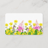 赤ちゃんシャワーギフト登録ワイルドフラワーQRコード エンクロージャーカード (裏面)