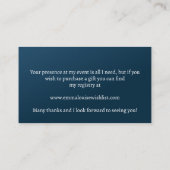 赤ちゃんシャワーギフト登録 エンクロージャーカード (裏面)