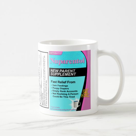 赤ちゃんシャワーギフト: Nuparentol – 新しい親マグカップ コーヒーマグカップ (右)