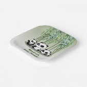 赤ちゃんシャワークマ緑の竹 ペーパープレート (傾斜あり)