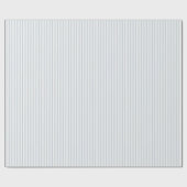 赤ちゃんシャワークラシックブルー/オフストライプのホワイト ラッピングペーパー (フラット)