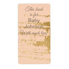 赤ちゃんシャワークラシック「金ゴールド/P」蔵書票シート8 ラベル