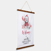 赤ちゃんシャワークリスマスポーラーベアホリデーサイン 吊り下げ型タペストリー (傾斜あり)