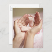 赤ちゃんシャワークリブ子供部屋母親期待 インビテーションポストカード (正面/裏面)