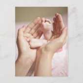 赤ちゃんシャワークリブ子供部屋母親期待 インビテーションポストカード (正面)