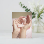 赤ちゃんシャワークリブ子供部屋母親期待 インビテーションポストカード (スタンド正面)