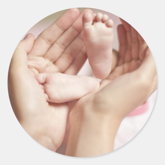 赤ちゃんシャワークリブ子供部屋母親期待 ラウンドシール (正面)